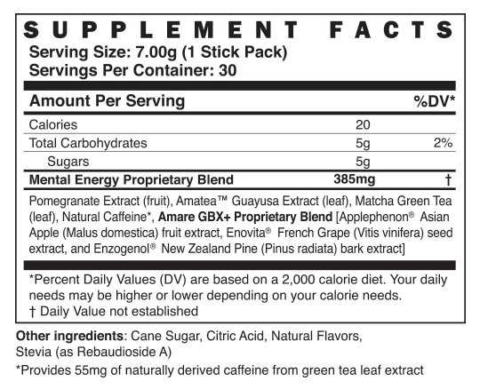 Supplement Facts Sheet